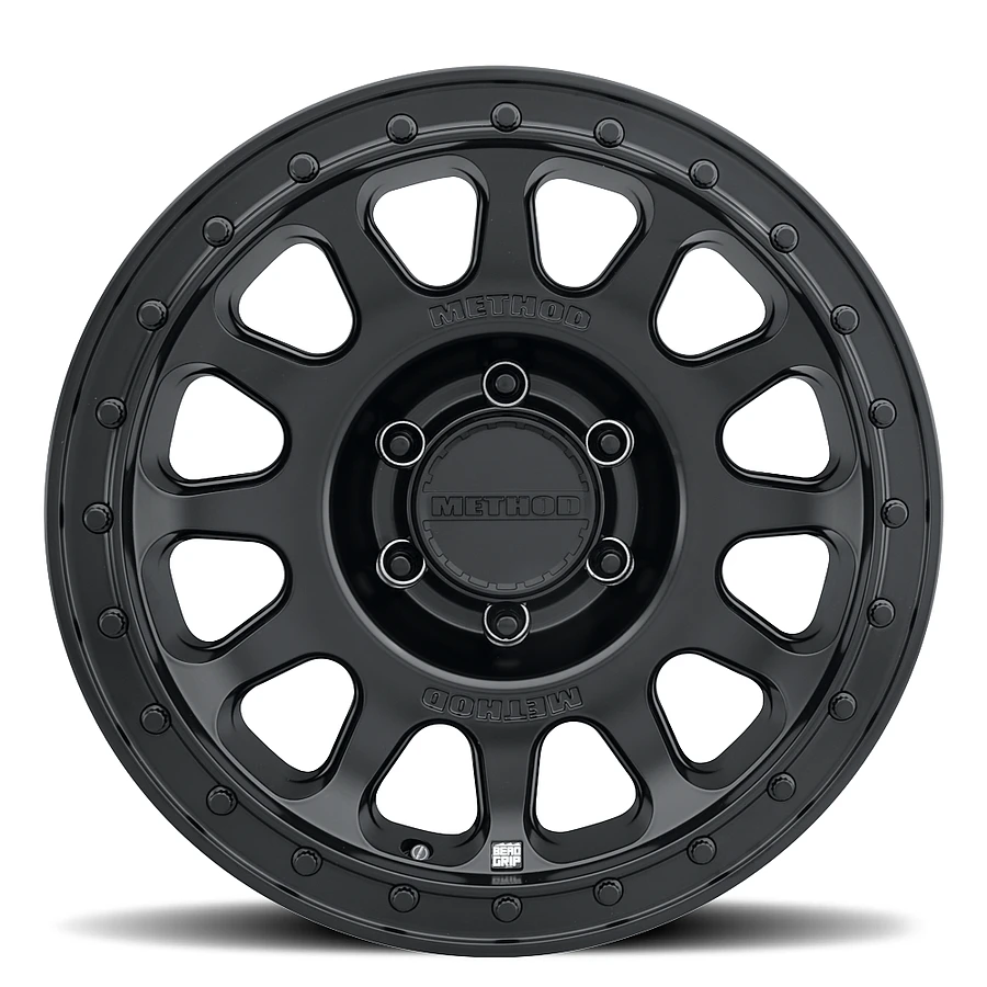 MR709 HD Bead Grip Matte Black Rims for Dodge Ram 2500, Dodge Ram 3500, Chevy Silverado 2500 Classic