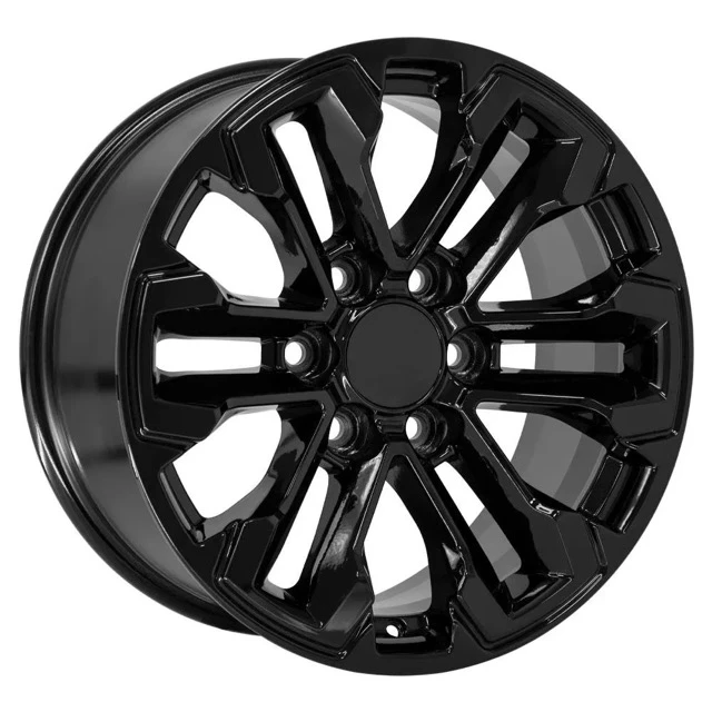 REPLICA 1102 Wheels Gloss Black 22x9 Rims 6x139.7mm ET+24mm Replica - REPLICA 1102 Wheels Gloss Black 22x9 Rims 6x139.7mm ET+24mm - rims - 22" diameter - 6x139.7mm