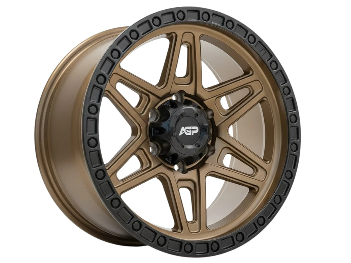 AGP - AGP 307 Wheels Bronze with Black Ring 17x9 Rims 6x135mm ET0mm - rims - 17" diameter - 6x135mm