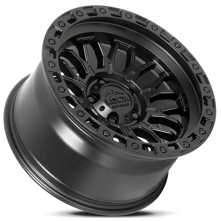 20 Inch Matte Black W Matte Black Ring 6 Lug Rims COMBAT-2969MB