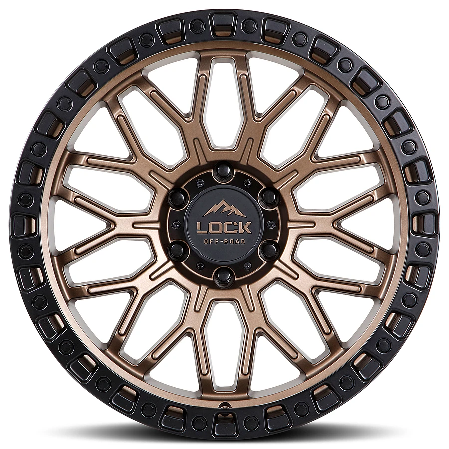 COMBAT Matte Bronze W Matte Black Ring Rims for Ford F150, Ford Expedition, Ford Raptor