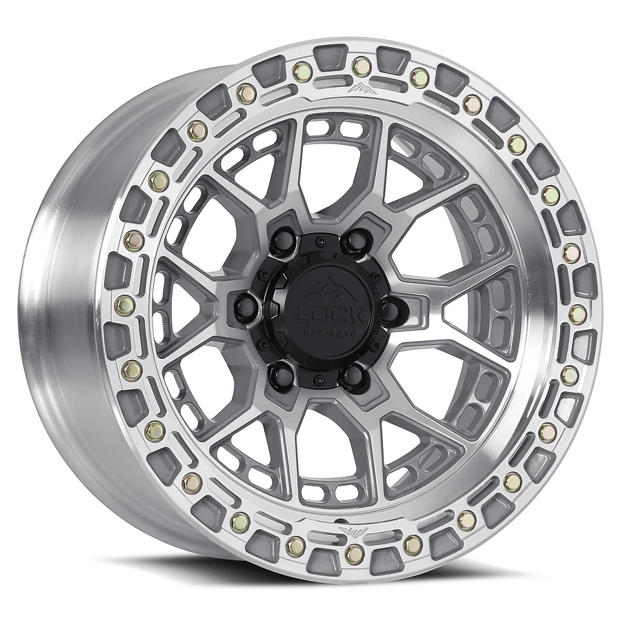 LOCK OFFROAD COMMANDO Wheels Machine With Clear Coat 20x9 Rims 6x139.7mm ET0mm LOCK OFFROAD - LOCK OFFROAD COMMANDO Wheels Machine With Clear Coat 20x9 Rims 6x139.7mm ET0mm - rims - 20" diameter - 6x139.7mm