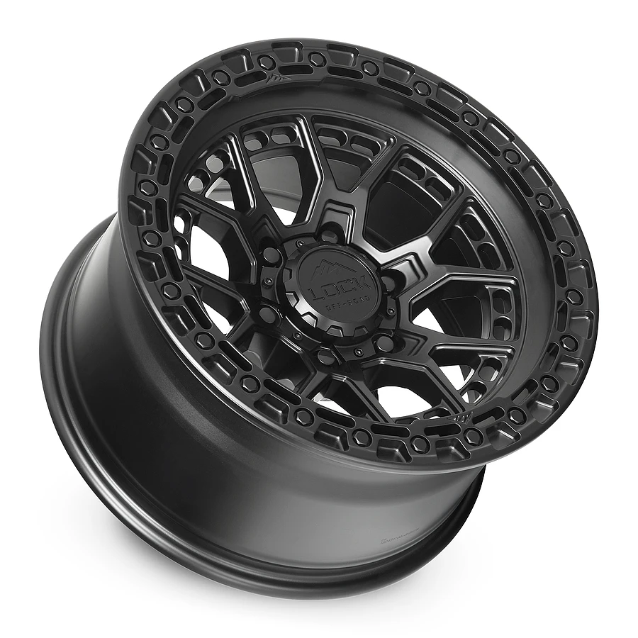 20 Inch Matte Black W Matte Black Ring 6 Lug Rims COMMANDO-2969MB
