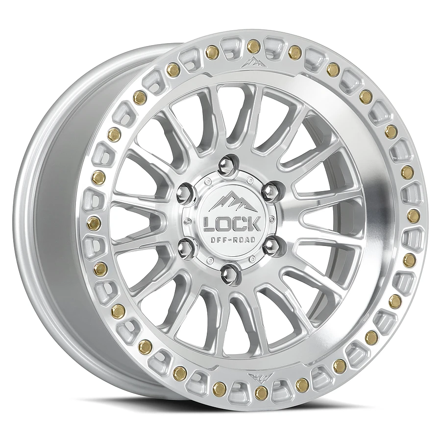 LOCK OFFROAD GRIT Wheels Machine With Clear Coat 17x9 Rims 6x139.7mm ET+1mm LOCK OFFROAD - LOCK OFFROAD GRIT Wheels Machine With Clear Coat 17x9 Rims 6x139.7mm ET+1mm - rims - 17" diameter - 6x139.7mm