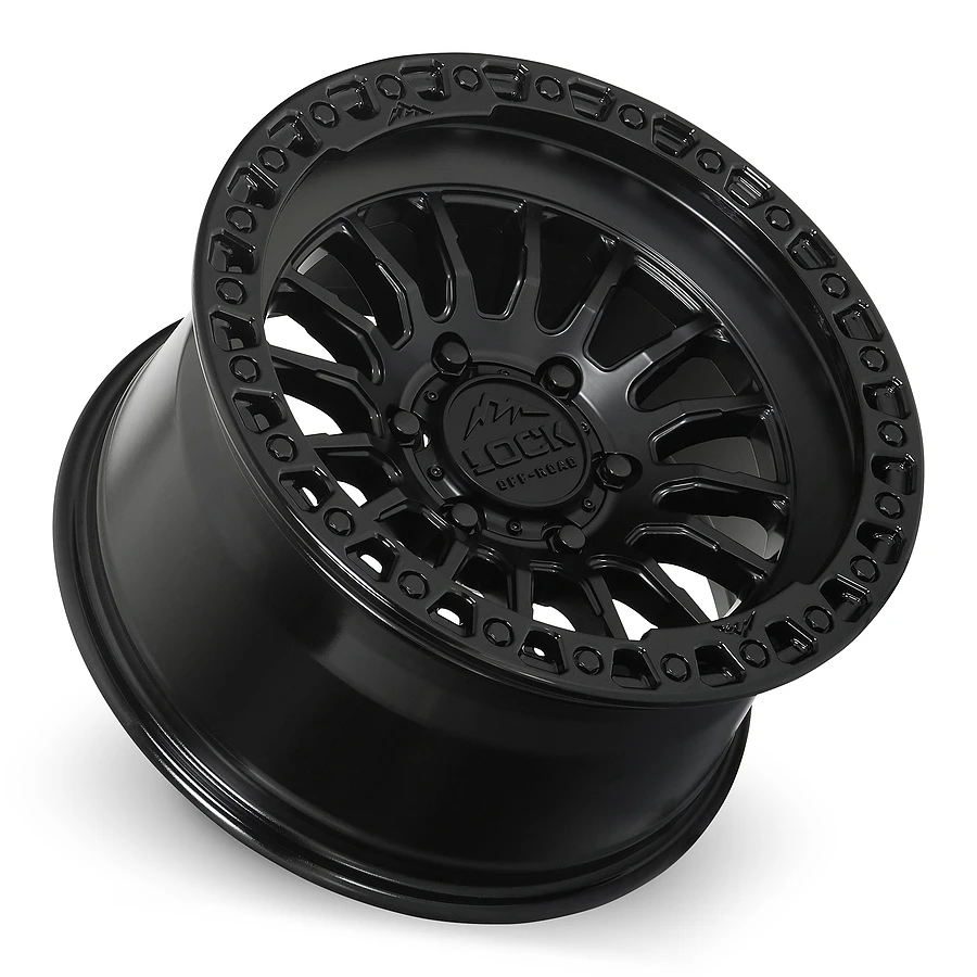 17 Inch Matte Black W Gloss Black Ring 6 Lug Ford Rims GRIT-7963GB12N