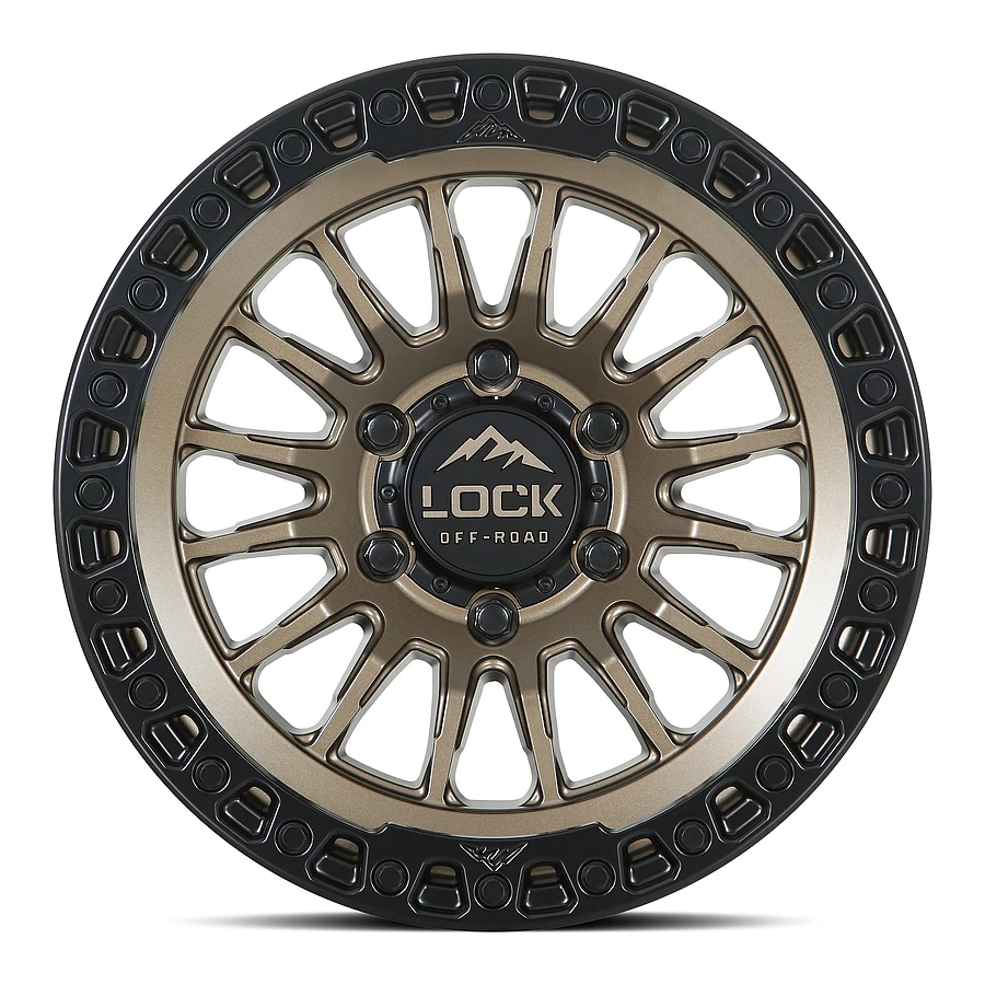 GRIT Matte Bronze W Matte Black Ring Rims for Ford F150, Ford Expedition, Ford Raptor