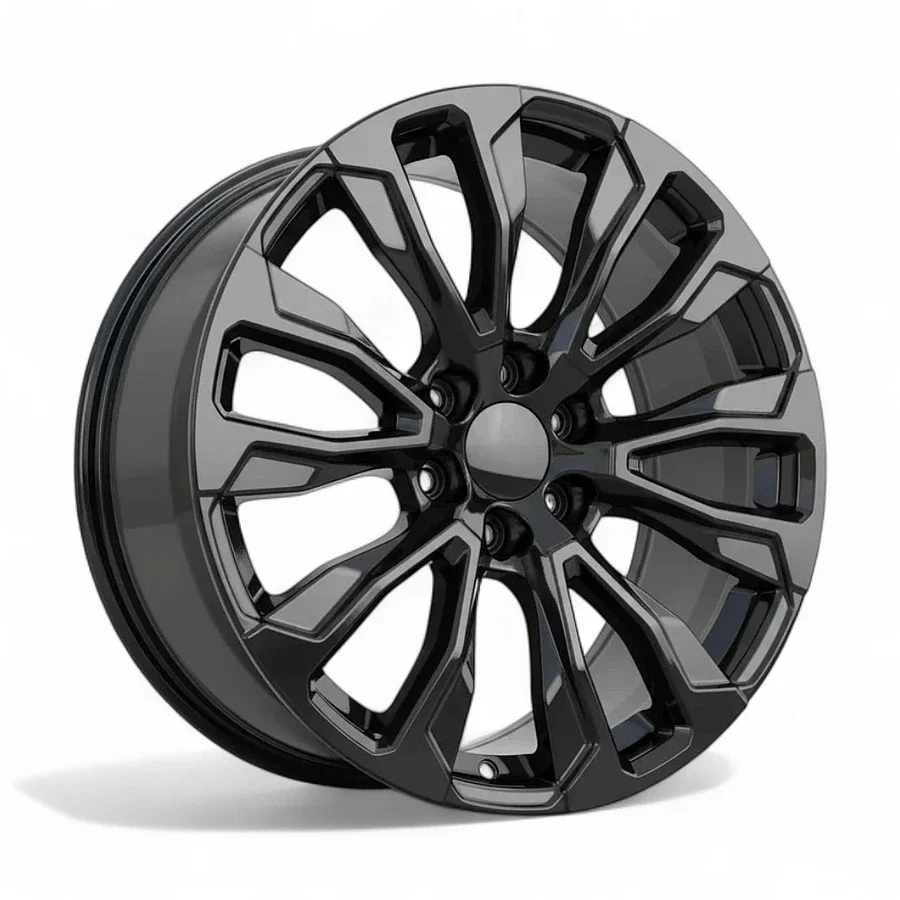 REPLICA 1107 Wheels Gloss Black 22x9 Rims 6x139.7mm ET+28mm