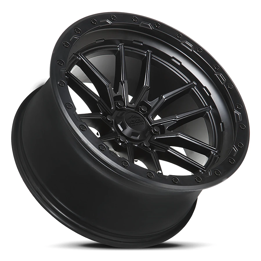 20 Inch Matte Black W Matte Black Ring 6 Lug Rims KRAWLER-2969MB
