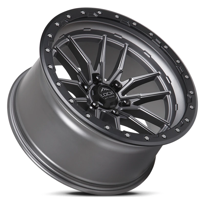 20 Inch Matte Grey W Matte Black Ring 6 Lug Ford Rims KRAWLER-2963MGMBR