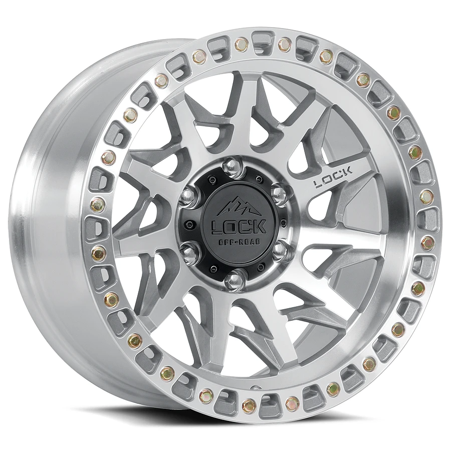 LOCK OFFROAD LUNATIC Wheels Machine With Clear Coat 17x9 Rims 5x127mm ET-12mm LOCK OFFROAD - LOCK OFFROAD LUNATIC Wheels Machine With Clear Coat 17x9 Rims 5x127mm ET-12mm - rims - 17" diameter - 5x127mm