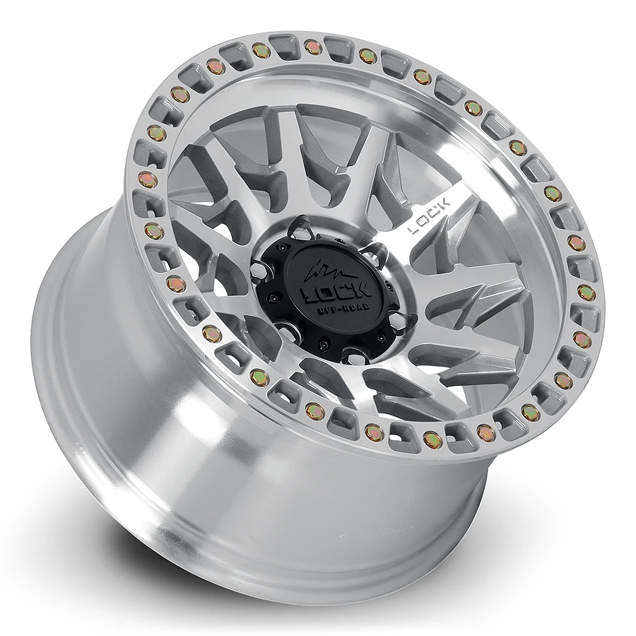 17 Inch Machine With Clear Coat 8 Lug Chevy Rims LUNATIC-7988MC
