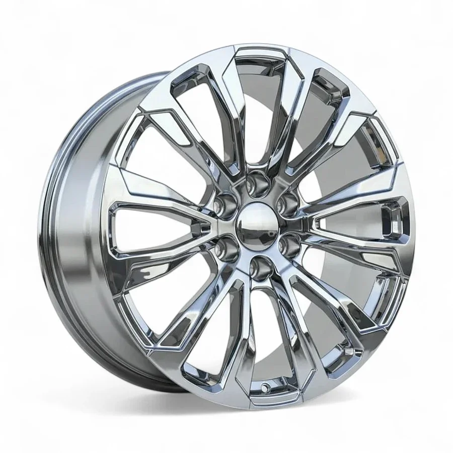 REPLICA 1107 Wheels Chrome 22x9 Rims 6x139.7mm ET+28mm Replica - REPLICA 1107 Wheels Chrome 22x9 Rims 6x139.7mm ET+28mm - rims - 22" diameter - 6x139.7mm