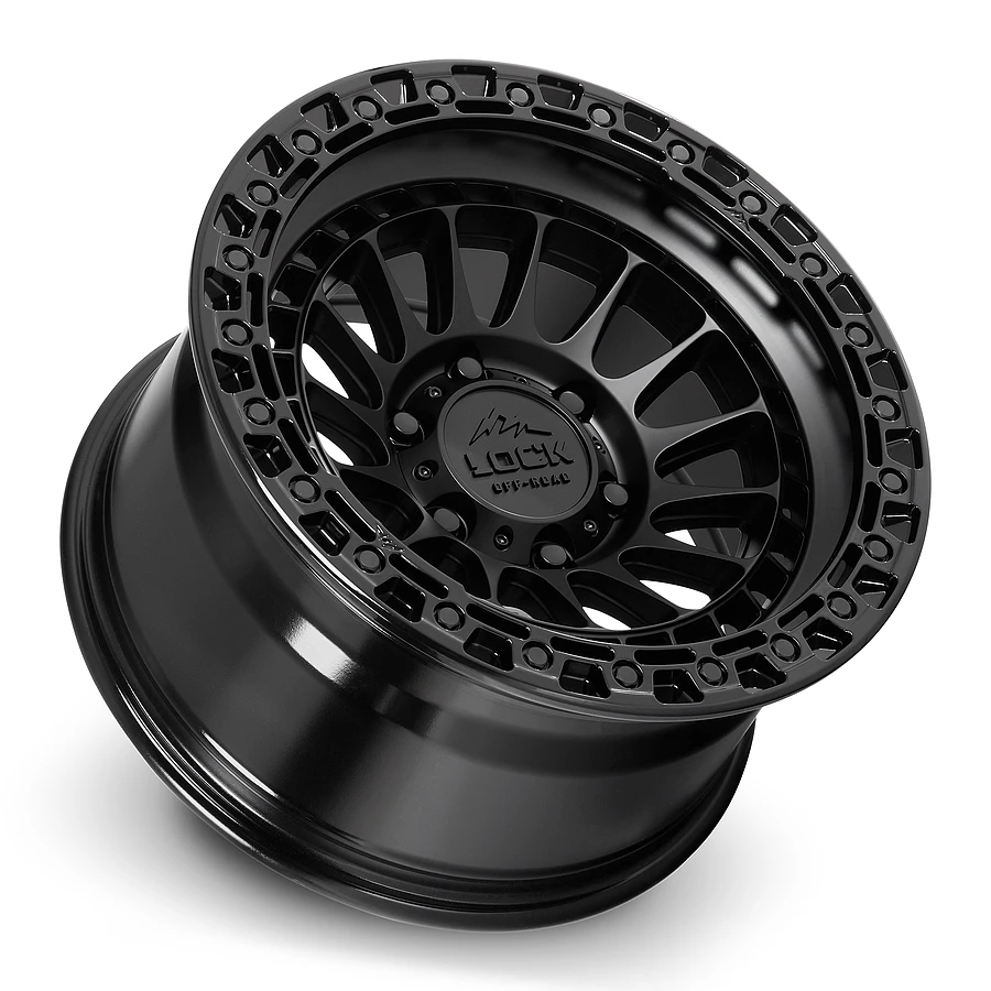 17 Inch Matte Black W Gloss Black Ring 6 Lug Ford Rims MOJAVE-7963GB12N