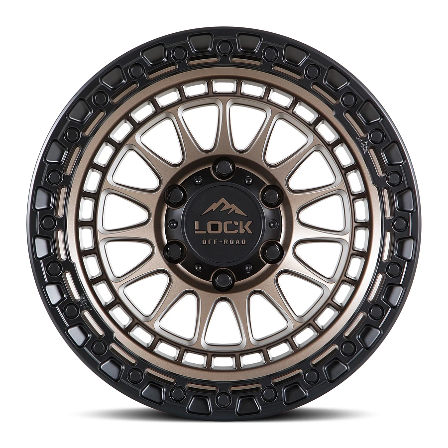 MOJAVE Matte Bronze W Matte Black Ring Rims for Ford F250, Ford F350, Ford Excursion
