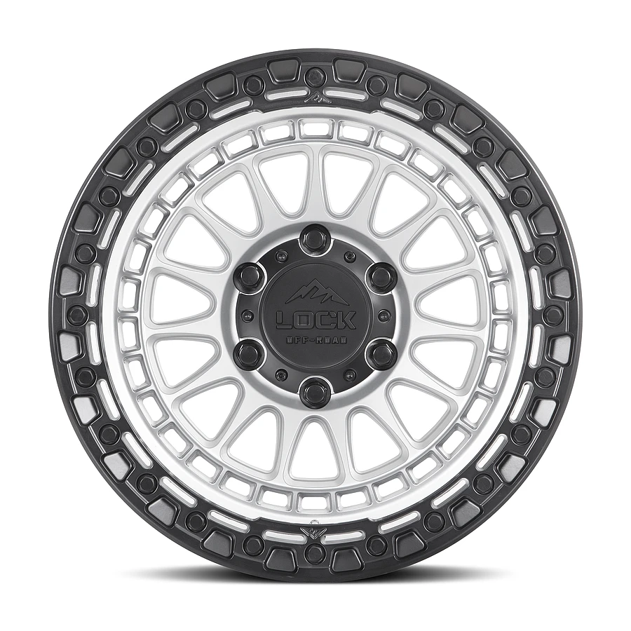 MOJAVE Matte Silver With Matte Black Ring Rims for Ford F150, Ford Expedition, Ford Raptor