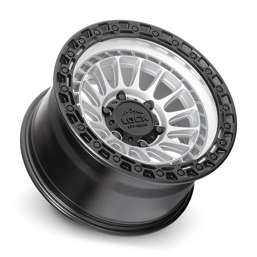 17 Inch Matte Silver With Matte Black Ring 6 Lug Ford Rims MOJAVE-7963MSMBR12N