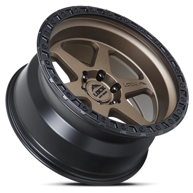 20 Inch Matte Desert Bronze W Matte Black Ring 6 Lug Rims OLYMPUS-2969MRMBR