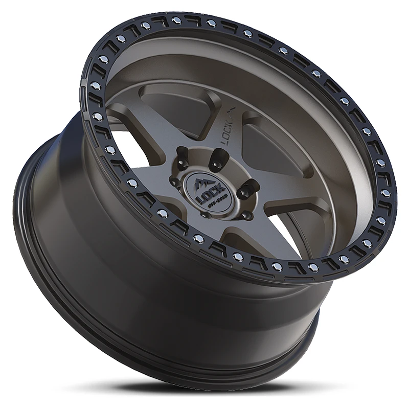 17 Inch Matte Grey W Matte Black Ring 5 Lug Jeep Rims OLYMPUS-7957MGMBR