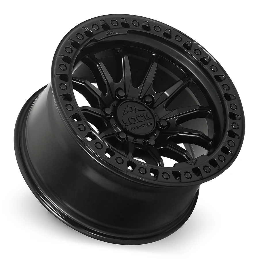 17 Inch Matte Black W Gloss Black Ring 5 Lug Jeep Rims TRAIL-7957GB12N