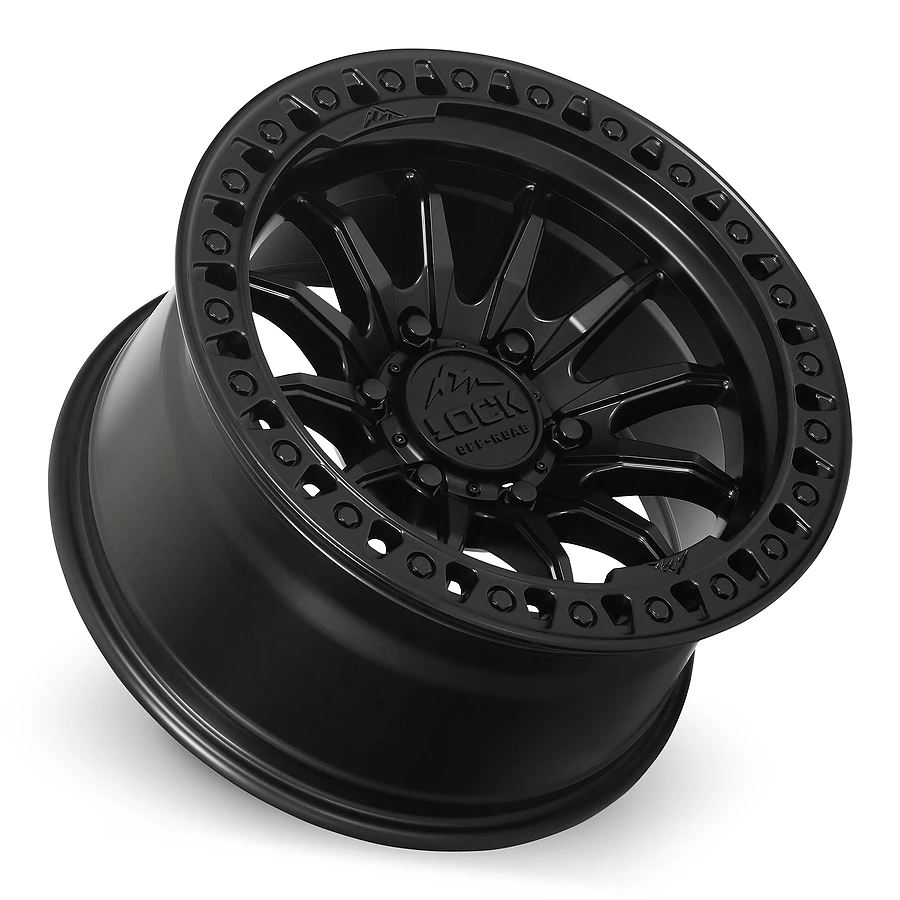 20 Inch Matte Black W Matte Black Ring 8 Lug Ford Rims TRAIL-2987MB