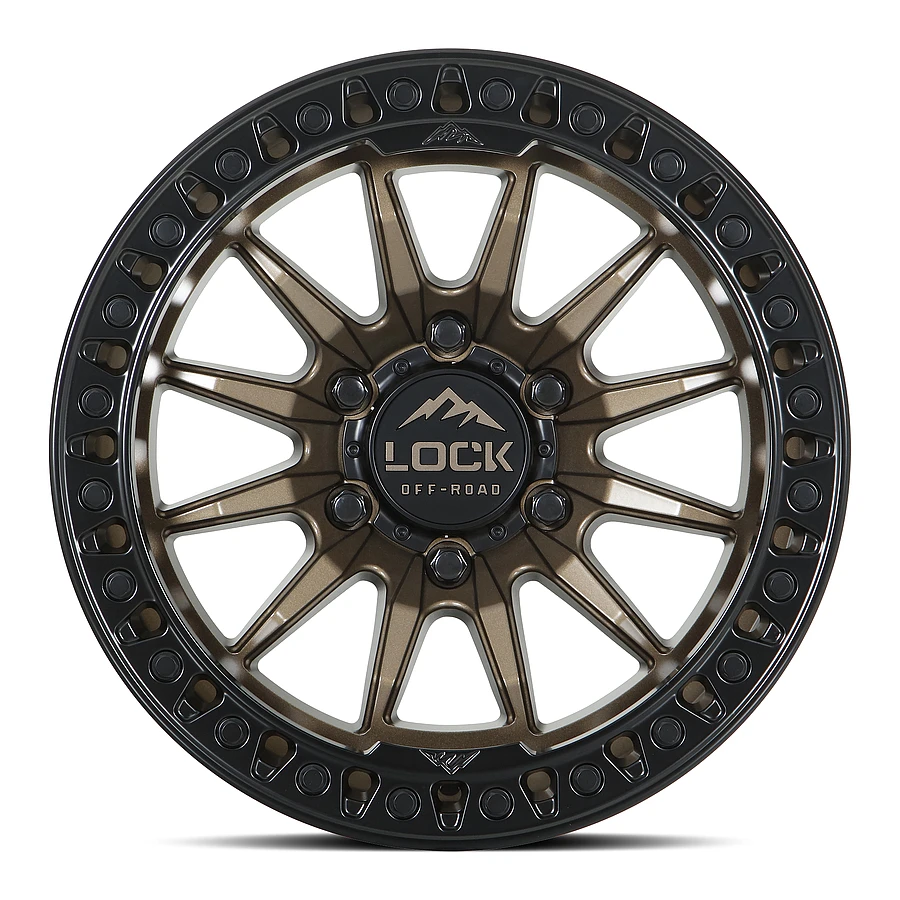 TRAIL Matte Bronze W Matte Black Ring Rims for Toyota Tacoma, Toyota 4Runner, Chevy Silverado