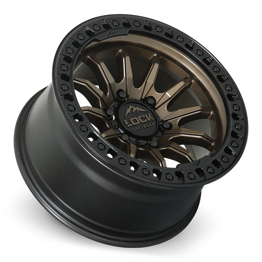 20 Inch Matte Bronze W Matte Black Ring 6 Lug Rims TRAIL-2969MRMBR
