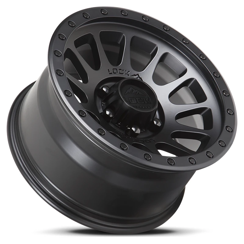 17 Inch Matte Black W Matte Black Ring 6 Lug Rims YOSEMITE-7969MB