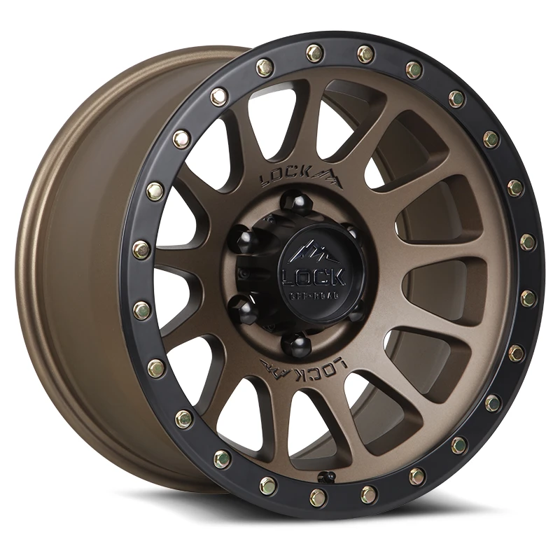 LOCK OFFROAD - LOCK OFFROAD YOSEMITE Wheels Matte Desert Bronze W Matte Black Ring 17x9 Rims 6x135mm ET0mm - rims - 17" diameter - 6x135mm