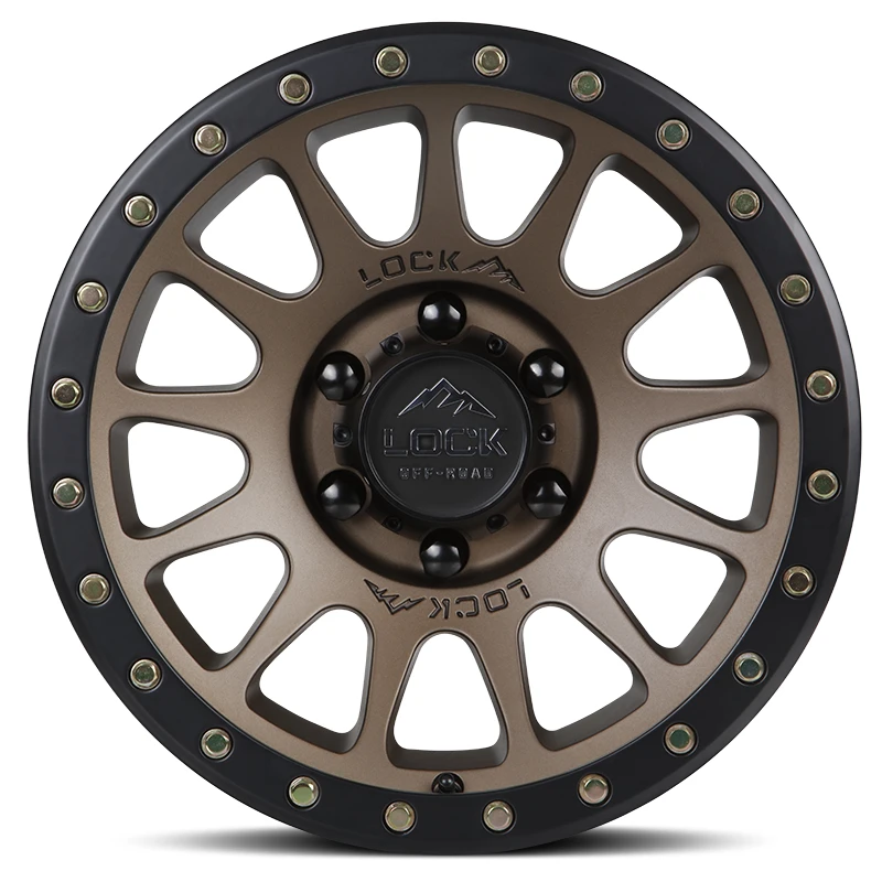 YOSEMITE Matte Desert Bronze W Matte Black Ring Rims for Ford F150, Ford Expedition, Ford Raptor