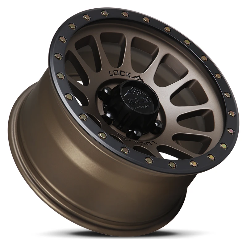 20 Inch Matte Desert Bronze W Matte Black Ring 6 Lug Rims YOSEMITE-2969MRMBR