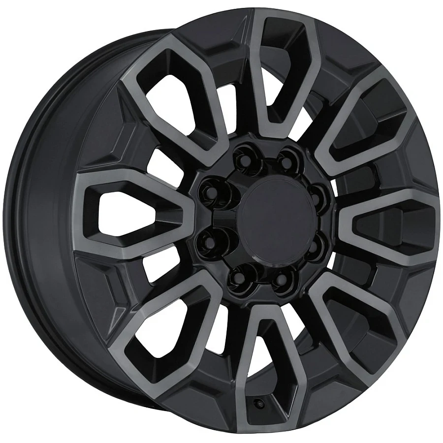 REPLICA 1140 Wheels Gloss Black 22x9 Rims 8x180mm ET+24mm