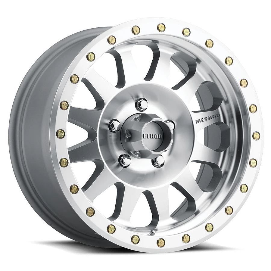 MR304 Double Standard Machined - Clear Coat Wheel Close-Up 17x8.5 6x135