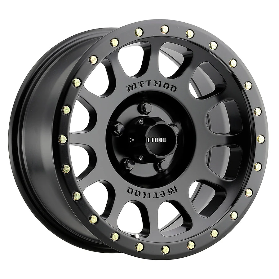 MR305 NV Matte Black Wheel Close-Up 17x8.5 5x150