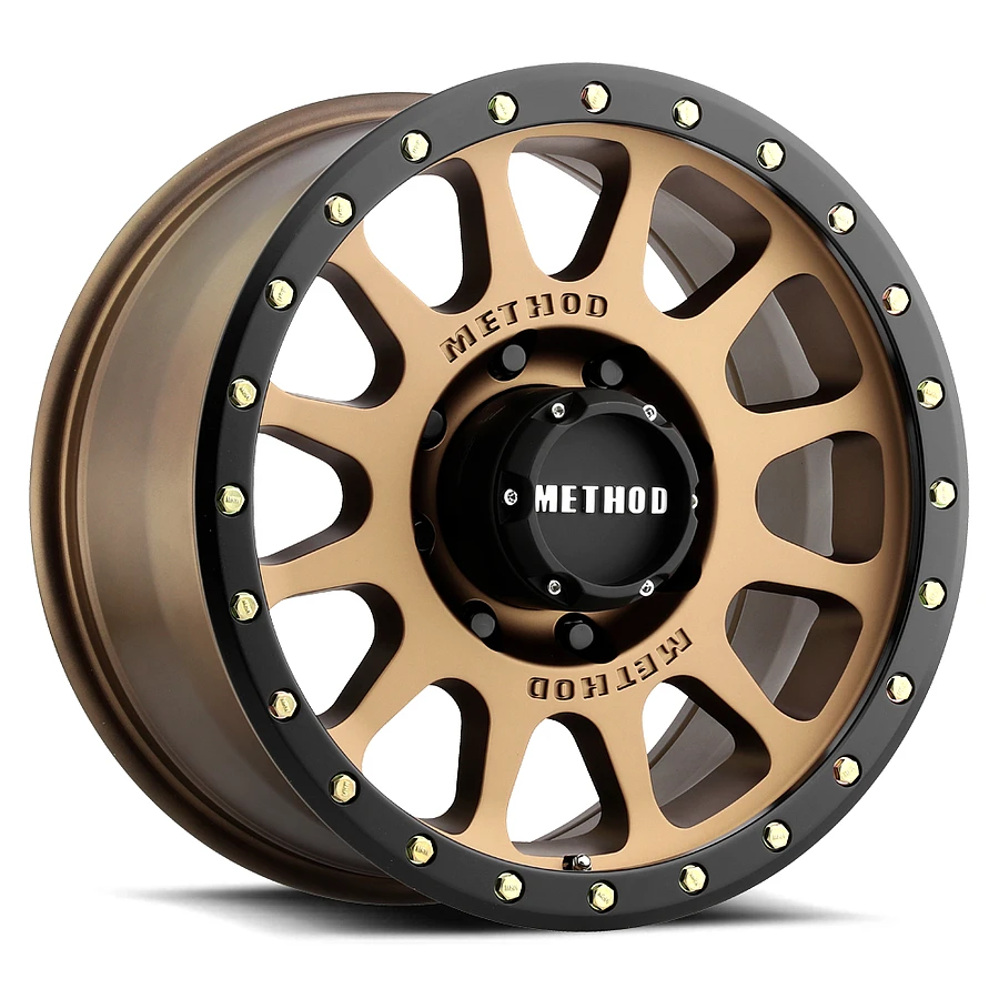 MR305 NV Method Bronze - Matte Black Lip Wheel Close-Up 17x8.5 6x135