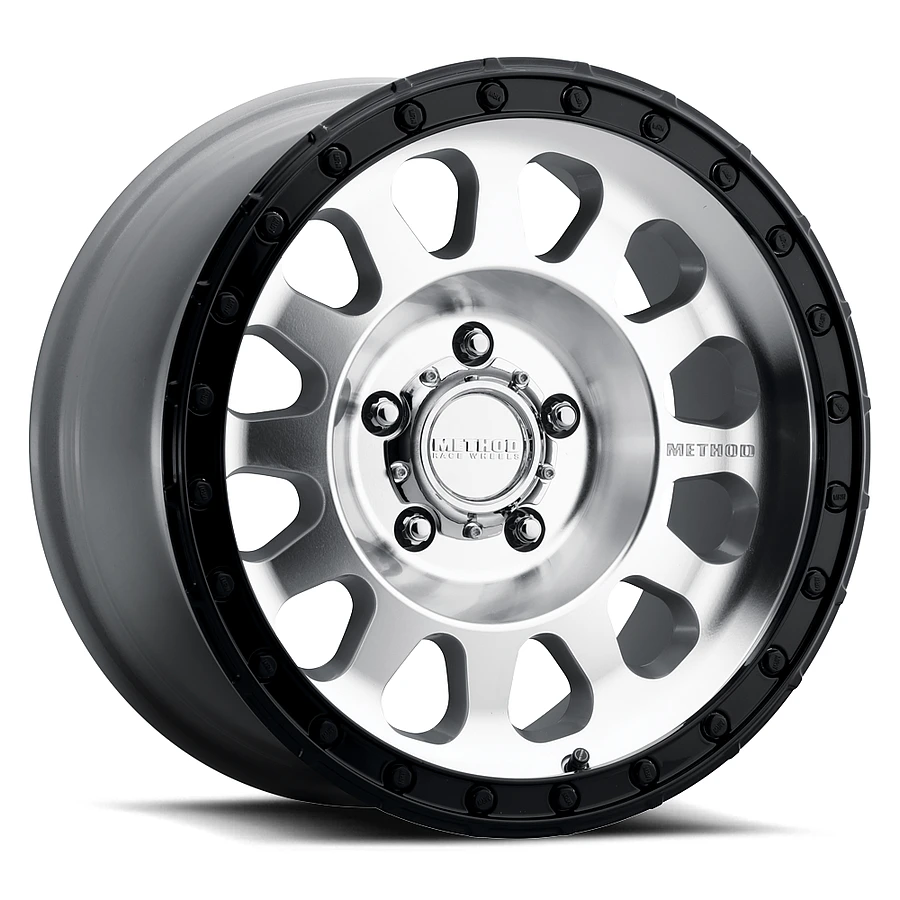 Method MR315 Machined - Gloss Black Lip 17 Inch Wheels