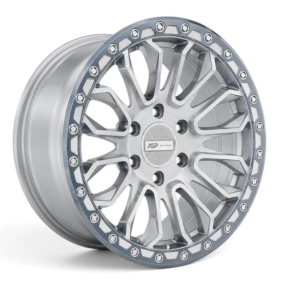 AGP 304 Wheels Silver Machined 17x9 Rims 6x139.7mm ET0mm