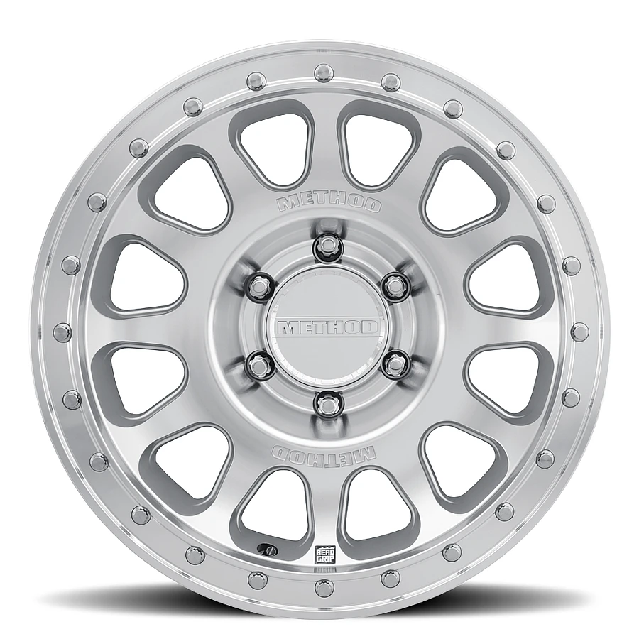 MR709 HD Bead Grip Machined - Clear Coat Rims for Dodge Ram 2500, Dodge Ram 3500, Chevy Silverado 2500 Classic