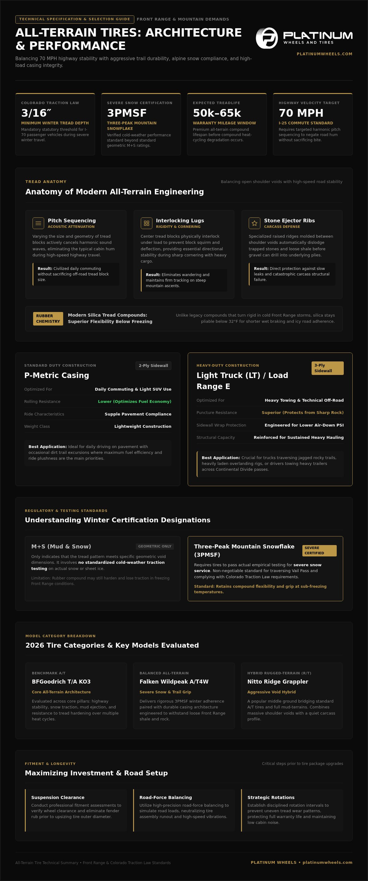 Best All-Terrain Tires for Denver & Colorado Driving infographic