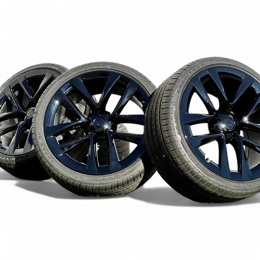 Tesla + Goodyear Tesla 10 Spoke Powder Coat Charcoal 21x9.5 Wheels 5x120 Rims with Goodyear Eagle Sport All-Season 265/35R21 Tires Wheel & Tire Package - View 6