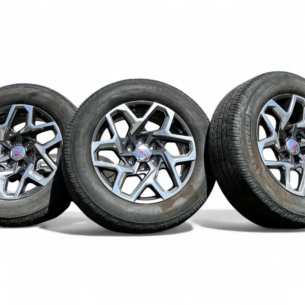 GMC + Michelin GMC 6 Y-Spoke Dark Grey Polished 20x9.0 Wheels 6x139.7 Rims with Michelin Defender LTX M/S 275/60R20 Tires Wheel & Tire Package - View 5