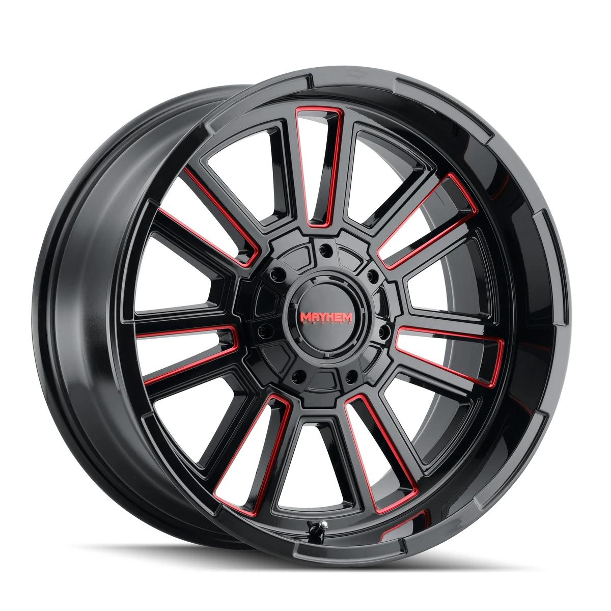 20x9 Apollo Gloss Black Milled Prism Red Wheels 8x170 Bolt Pattern ET0 20x9 Apollo Gloss Black Milled Prism Red Wheels 8x170 Bolt Pattern ET0