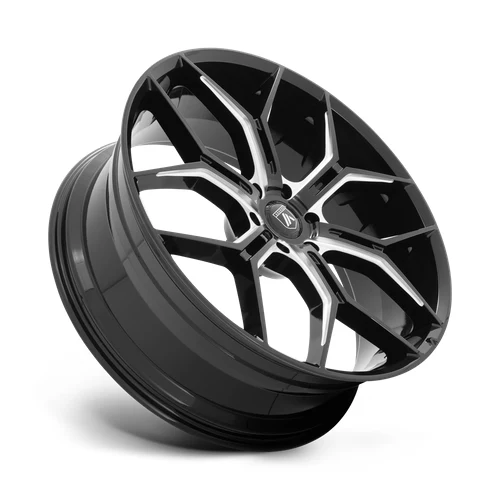 ABL-38 MONARCH TRUCK GLOSS BLACK MILLED Rims for Toyota Tacoma, Toyota 4Runner, Chevy Silverado