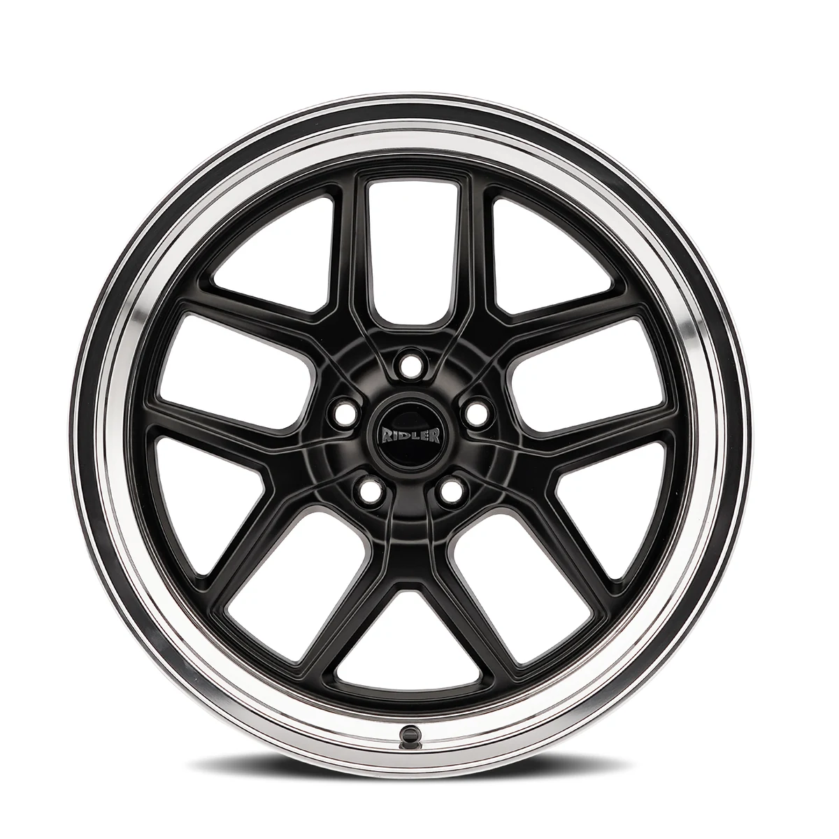 17 Inch Matte Black Polished 5 Lug Rims 610-7765MB