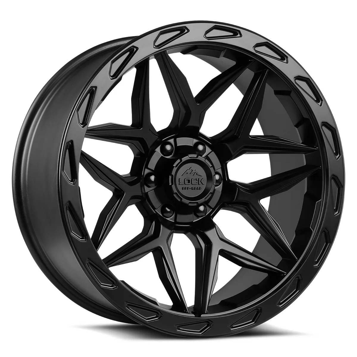 Matrix Matte Black With Matte Black Ring Rims 20x10 8X165.1/8X170 ET-18