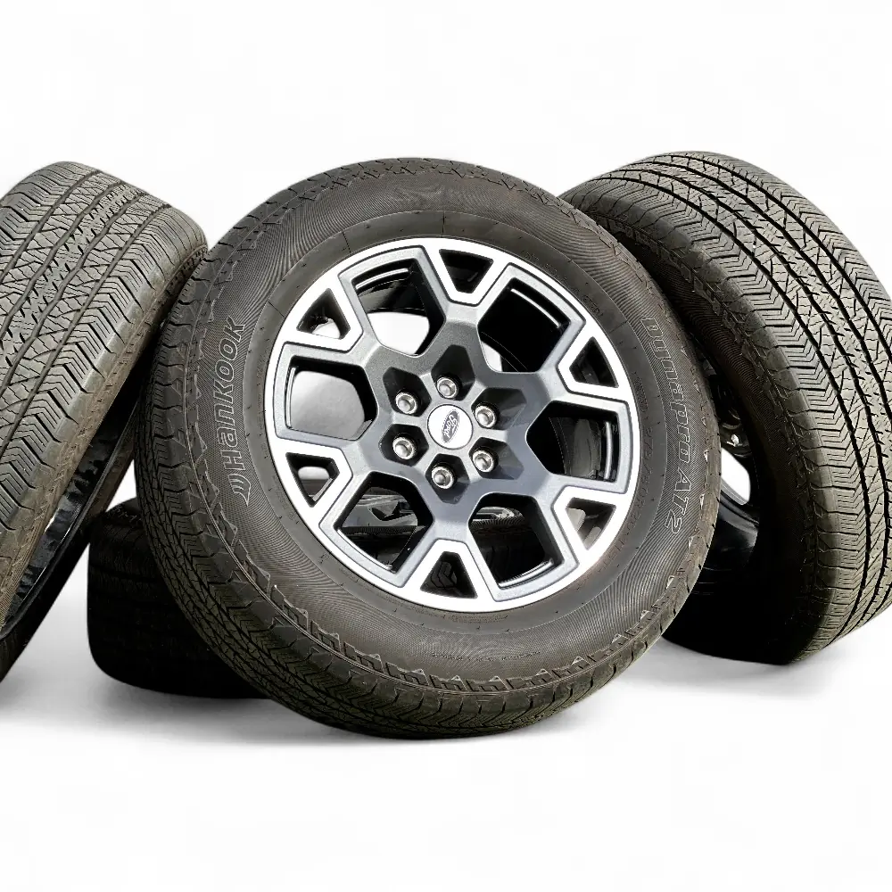 Ford + Hankook Ford 6 Split Spoke Charcoal Machined 20x8.5 Wheels 6x135 Rims with Hankook Dynapro AT2 RF11 275/60R20 Tires Wheel & Tire Package - View 3