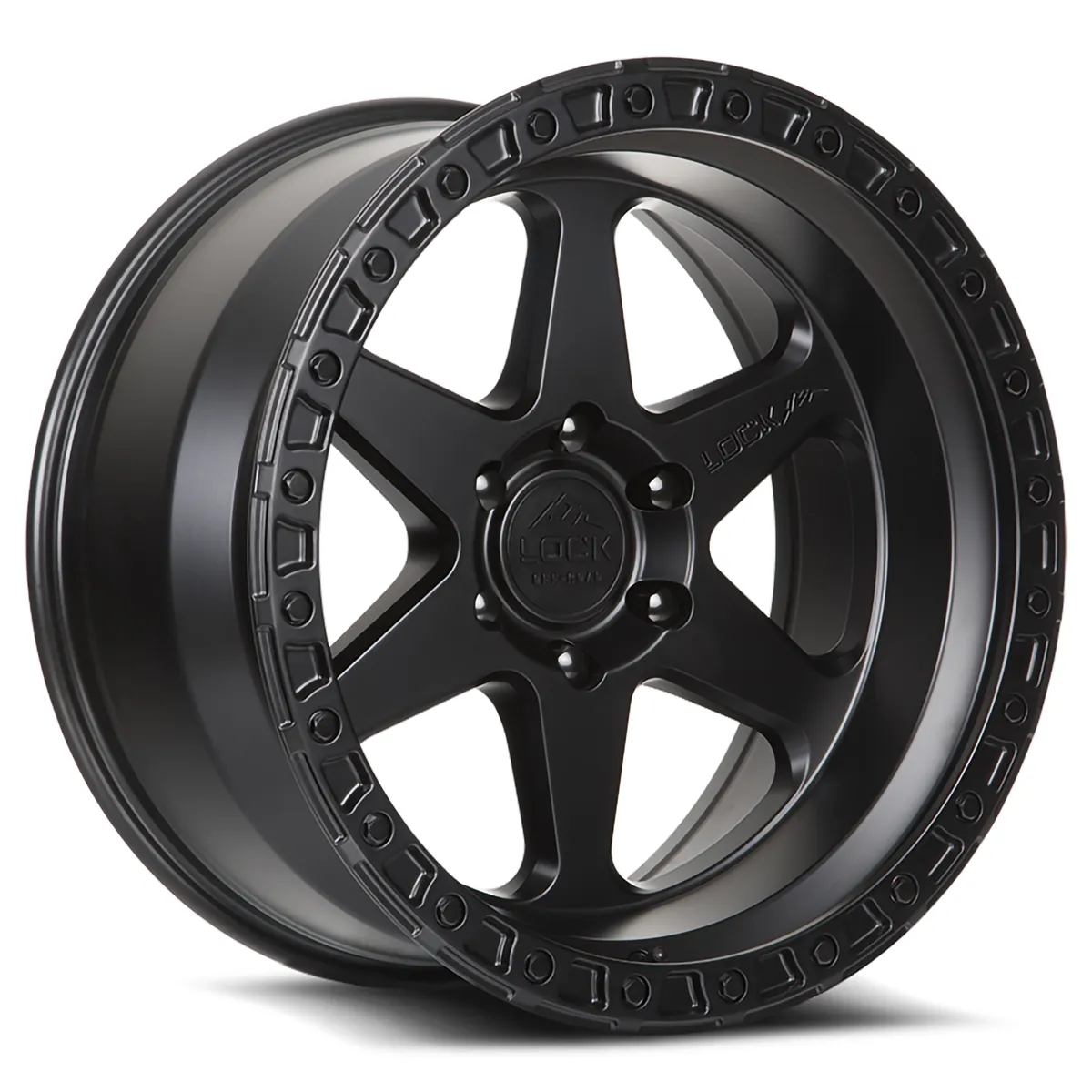 Olympus Matte Black With Matte Black Ring Rims for Toyota Tacoma, Toyota 4Runner, Chevy Silverado