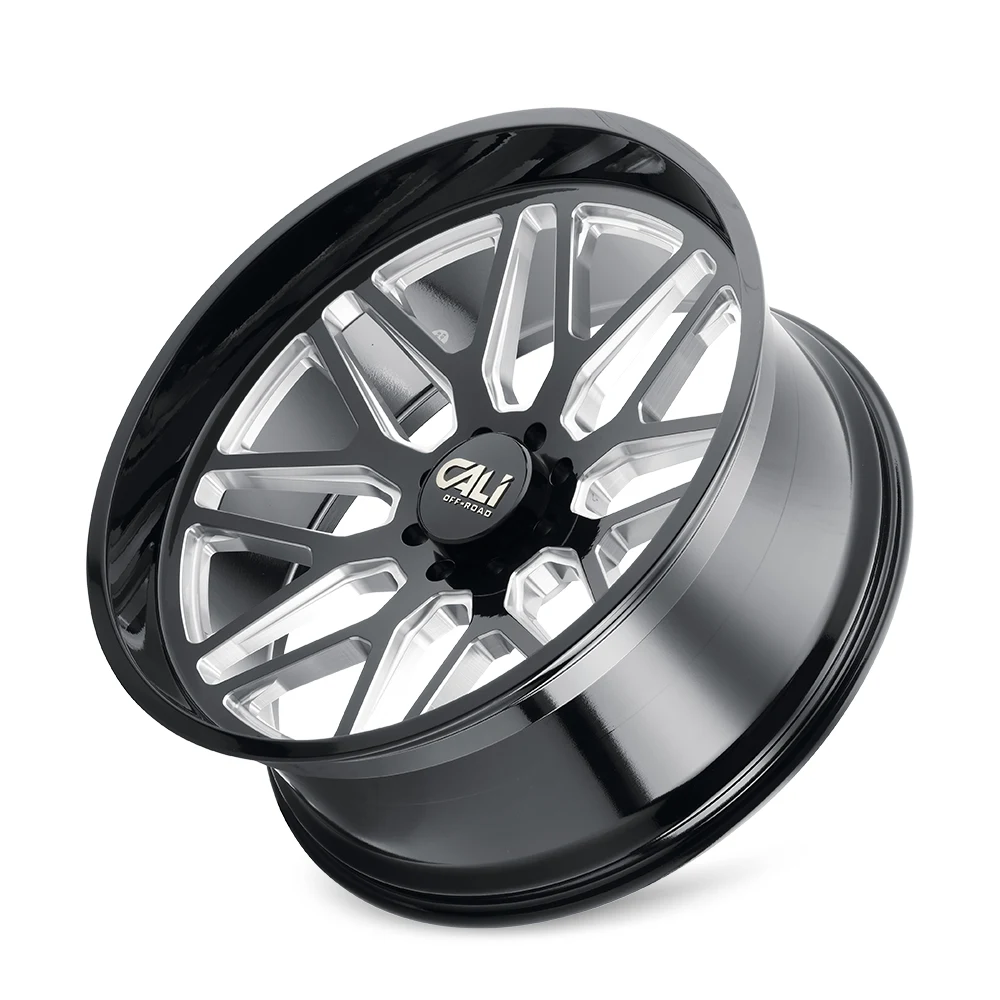 22 Inch Gloss Black Milled 8 Lug Rims 9115-22281BM