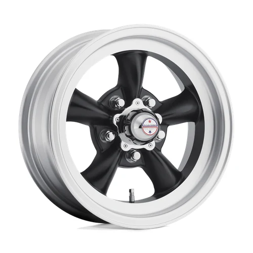 American Racing Vintage VN105 TORQ THRUST D SATIN BLACK W/ MACHINED LIP Wheel American Racing Vintage VN105 TORQ THRUST D SATIN BLACK W/ MACHINED LIP Wheel