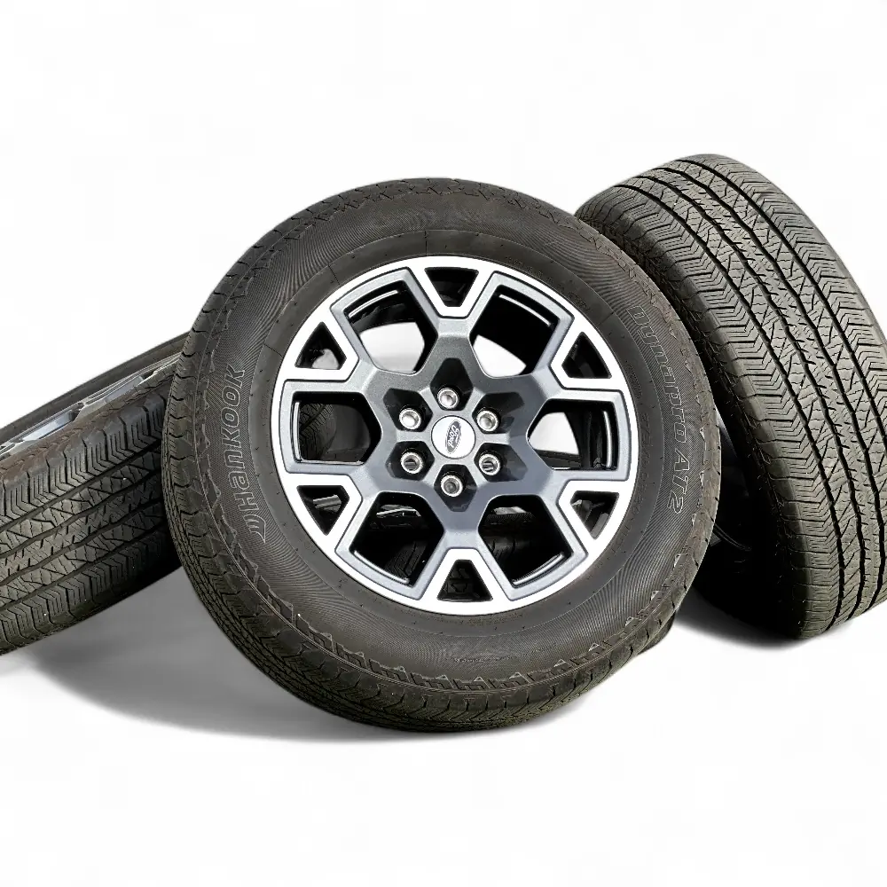 Ford + Hankook - Ford 6 Split Spoke Charcoal Machined 20x8.5 Wheels 6x135 Rims with Hankook Dynapro AT2 RF11 275/60R20 Tires - package - 20.0" diameter - 6x135