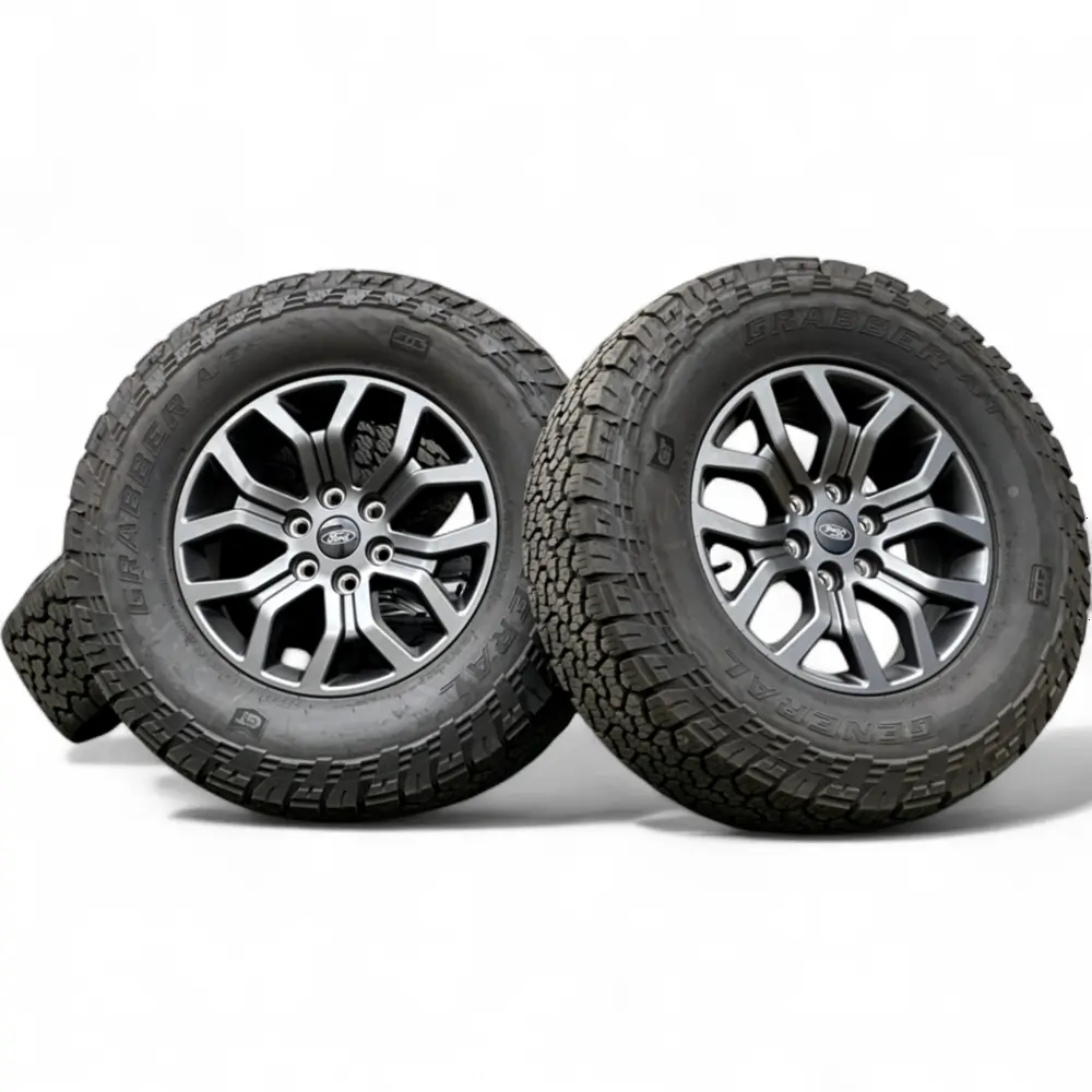 Ford + General Ford Tremor Charcoal Grey 18x7.5 Wheels 6x135 Rims with General Grabber A/TX 275/70R18 Tires Wheel & Tire Package - View 2